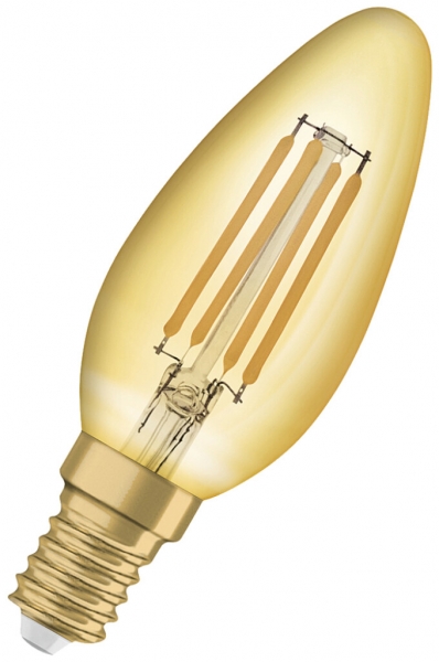 Lampe LED LEDVANCE Vintage E14 4W 410lm 2400K Ø35×100mm B10.5 claire or 