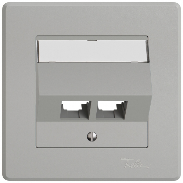 Kit di montaggio INC EDIZIO.liv EASYNET S-One SNAPFIX® inclinato per 2×RJ45 grc 