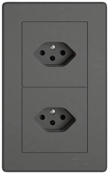 UP-Kombination EDIZIO.liv SNAPFIX® 2×1 156×96mm 1×T13+1×T13 dunkelgrau 