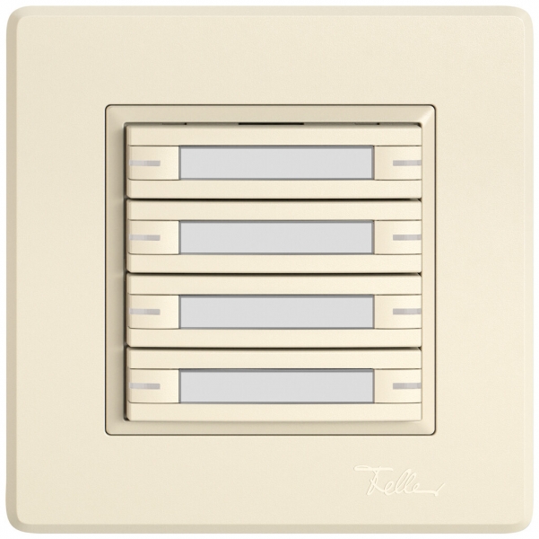 Pulsante KNX RGB INC EDIZIO.liv SNAPFIX® sensore temp.RGB-LED targ.8× com.1T cr 