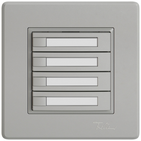 Pulsante KNX RGB INC EDIZIO.liv SNAPFIX® sensore temp.s.LED targ.4× com.1T grc 