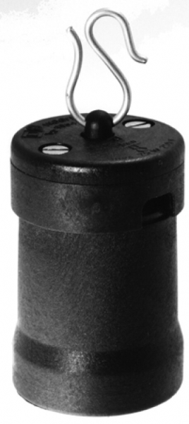 Portalampada d'illuminazione Woertz E27 con gancio nero 