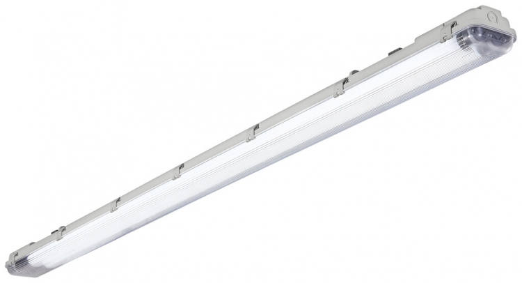 Feuchtraumleuchte Sylvania SYLPROOF G13 2×18W 4600lm 865 IP65 1580×99mm grau 