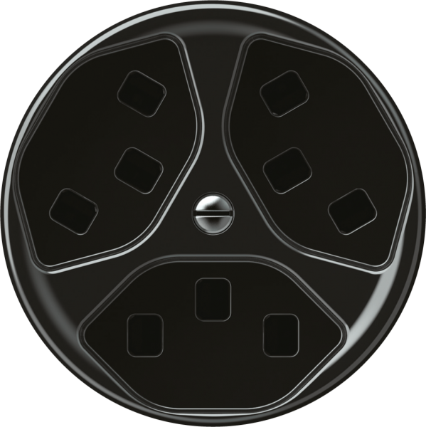 Prise origin 3×type 23 16A 230V 60×60mm noir 