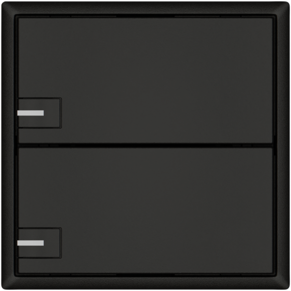 Pulsante KNX RGB EDIZIO.liv SNAPFIX® sensore temp.RGB-LED 2× com.1T ne 