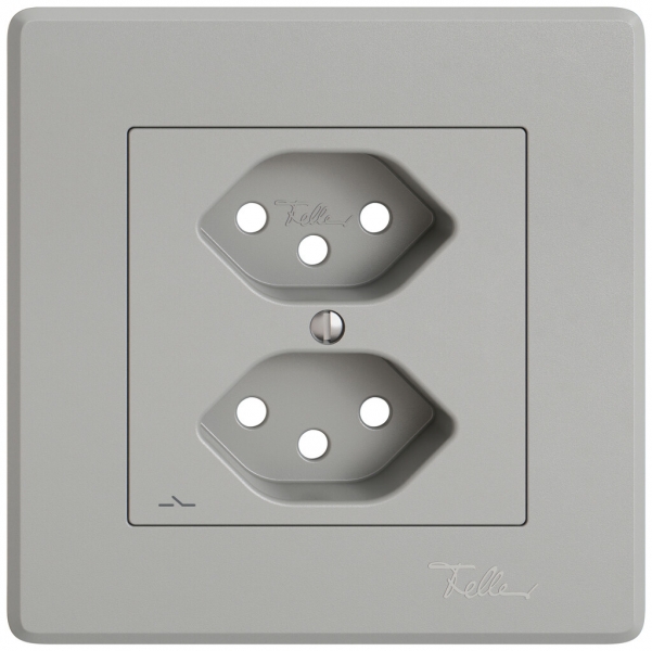 Kit di montaggio INC EDIZIO.liv SNAPFIX® per presa 2×T13 separata grc 