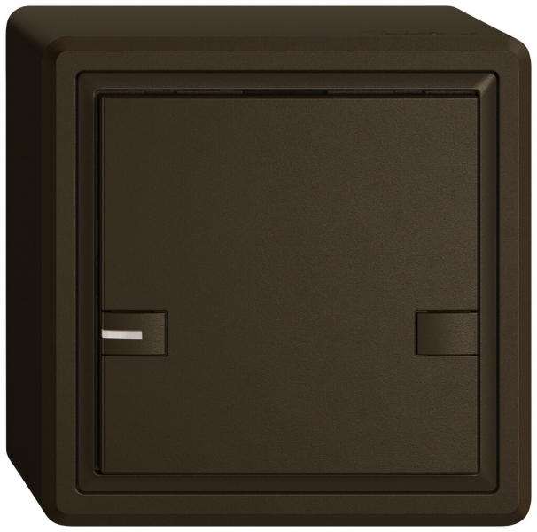 Poussoir KNX RGB AP EDIZIO.liv SNAPFIX® capteur temp.RGB-LED 1× comm.2T br 