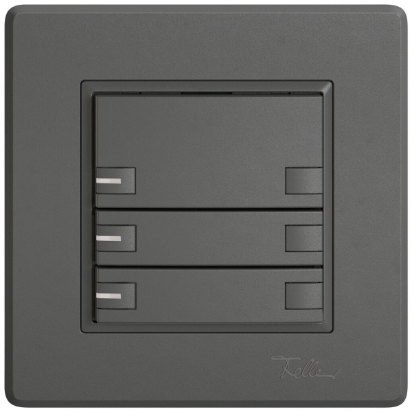 Poussoir universel ENC EDIZIO.liv UNI SNAPFIX® 12…48V a.LED bleu 3× comm.2T grf 