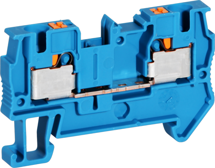 Morsetto di passaggio Push-In 0.2…6mm² blu 