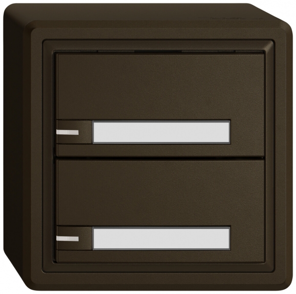 Poussoir KNX RGB AP EDIZIO.liv SNAPFIX® capteur temp.RGB-LED étiqu.2×com.1T br 