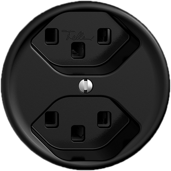 Presa STANDARDdue 2×T23 nero 