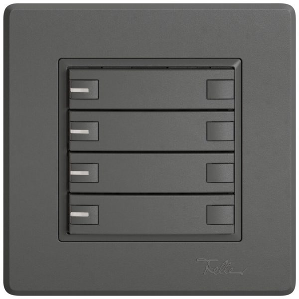 Pulsante KNX RGB INC EDIZIO.liv SNAPFIX® sensore temp.RGB-LED 4× com.2T grs 