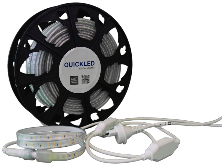 LED-Lichtband QUICKLED 180 IP65 240V 12W-1500lm/m 4000K 25m Bobine einseitig 