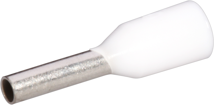 Embout de câble type A isolé 0.75mm²/6mm blanc 
