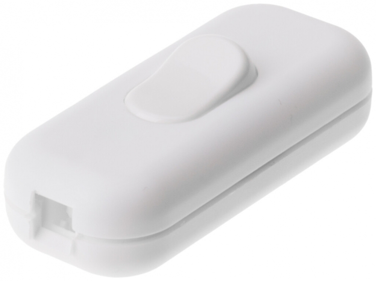 Interrupteur de cordon 2/250 1L blanc 