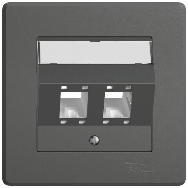 Kit de montage ENC EDIZIO.liv SNAPFIX® pour freenet cat.5e/6 adaptateur 2× grf 