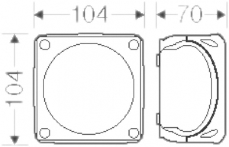 Boîte de dérivation AP Hensel KF G 4mm² sans bornes gris 