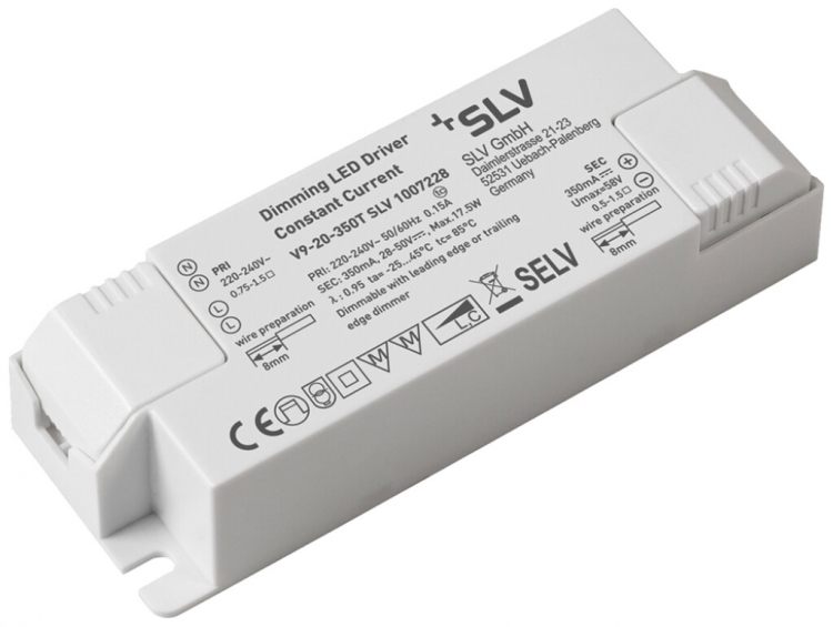 Alimentation LED SLV 17.5W 28…50V 350mA VAR 