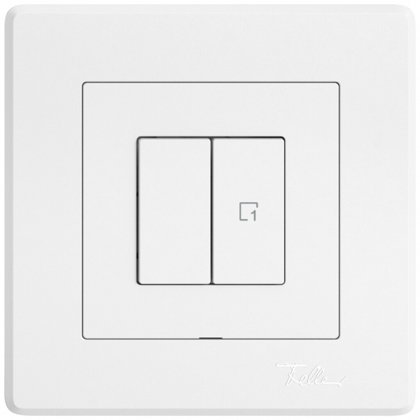 Interruttore a puls.INC EDIZIO.liv Wiser SNAPFIX® 1 canale 1 scena 2 tasti bi 