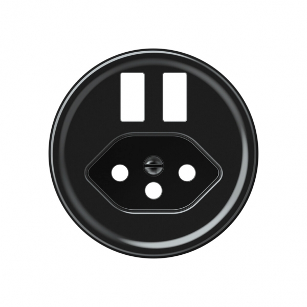 Kit frontale origin 2×presa di carica USB con presa tipo 13 nero 