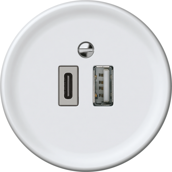 Prise de charge USB origin 1×USB-A 1×USB-C 3000mA 5V blanc 