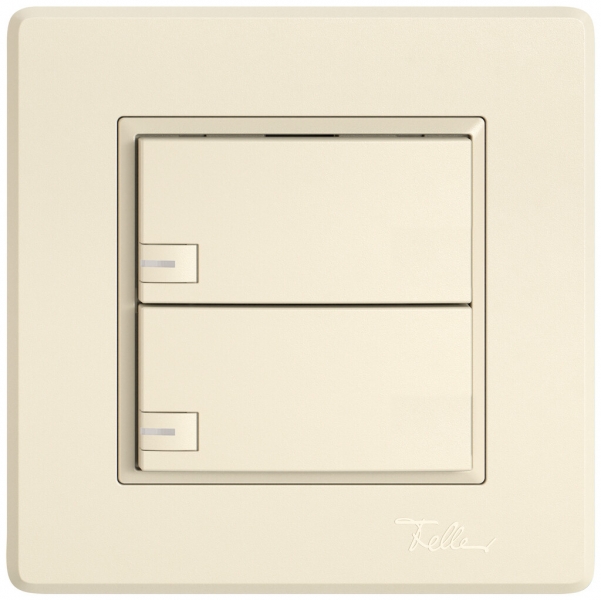 Poussoir KNX RGB ENC EDIZIO.liv SNAPFIX® capteur temp.RGB-LED 2× comm.1T cr 