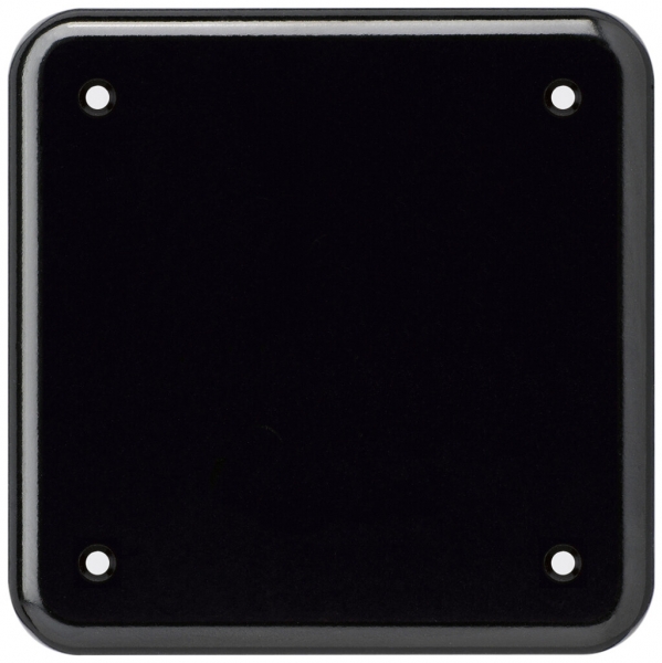 Plaque de recouvrement basico II 4 trous de fixation noir 