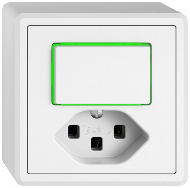 AP-Kombination EDIZIO.liv SNAPFIX® S3L+T23 Seitenbeleuchtung gn ws 