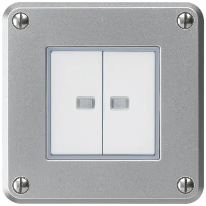 Interrupteur ENC robusto IP55 schema 3/contact à poussoir 2×lumineux al combi 
