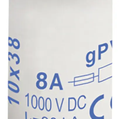 Fusibile per apparecchi PV Weidmüller, 8A gPV 1000VDC, ceramica, 10×38mm 
