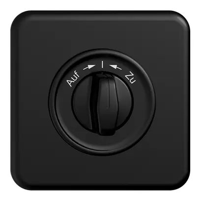 Kit frontal STANDARDdue Auf->I<-Zu 90×90mm noir pour interr.rot. 
