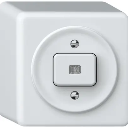 Interrupteur à poussoir lumineux AP origin sch 3 LED 88×88×54mm blanc 