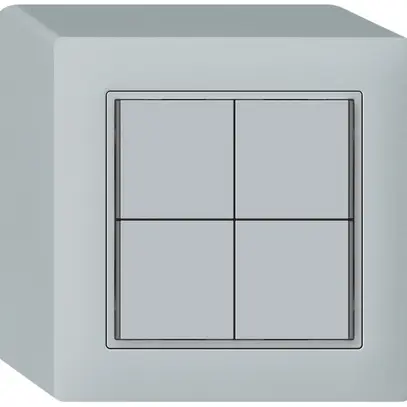 Poussoir KNX AP KAL 4×touches 4×points actionnables LED gris 