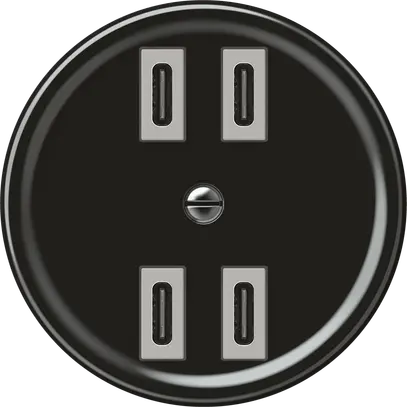 Presa di carica USB origin 4×USB-C 4000mA 5V nero 