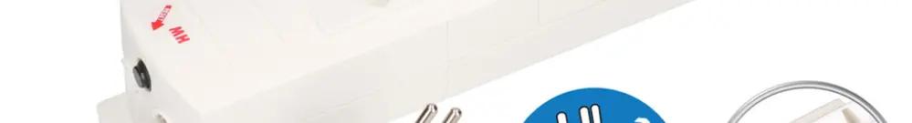 Steckdosenleiste MH 6×T13 Prime-Line Td 3×1mm² 3m weiss Magnete Clip-Clap 