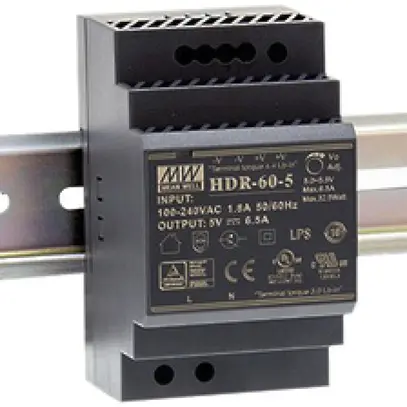Alimentazione AMD MEAN WELL HDR-60-24, IN: 85…264VAC, OUT: 24VDC/60W, 3UM 