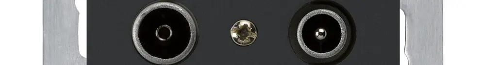 Presa di passaggio INC kallysto R/TV 23dB nero con piastra di fissaggio 