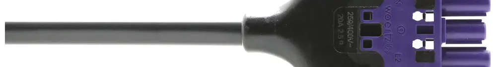 Anschlussleitung Woertz 49345/C1 5×2.5mm² 400V 20A 6m vi Buchse-frei Cca 