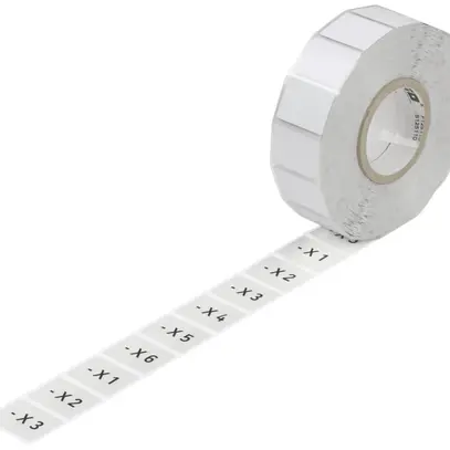 Plaquette indicatrice WAGO 210-862, 27×12.5mm, vierge argent, 1000pcs/bobine 