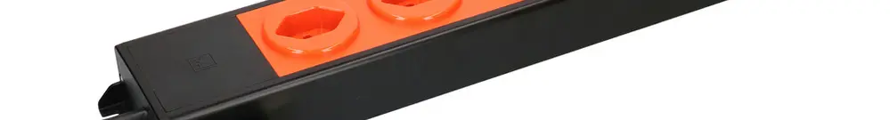 Prise multiple MH POWER LINE 16A 6×T23 3m noir-orange 