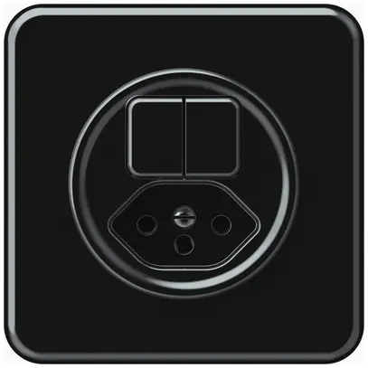 Combinazione INC origin 2×tasti 2CO+T13 1P 0<1 10A 230V 92×92mm nero 