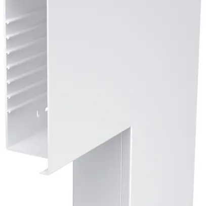 Angolo piatto Bettermann 400×230×100mm, PVC, bianco puro, 9010 