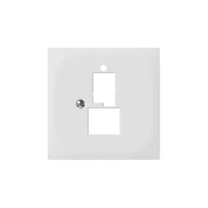 Placca frontale SIDUS per T+T 6L/1RJ45 bianco 