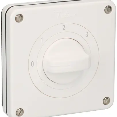 Interrupteur à gradation ENC NEVO, 20A, 1P, 87×87mm, 3×45°, 0-1-2-3, blanc 