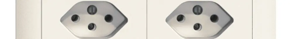 Combinaison ENC I-I EDIZIOdue 2×T13 horizontale blanc 