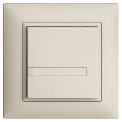 Pulsante KNX RGB INC EDUE FMI, 250mW, s.LED, c.carta, 1×pulsante, 1×tasto, crema 