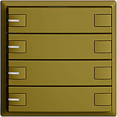 Poussoir ENC KNX 4× EDIZIOdue olive RGB avec LED 
