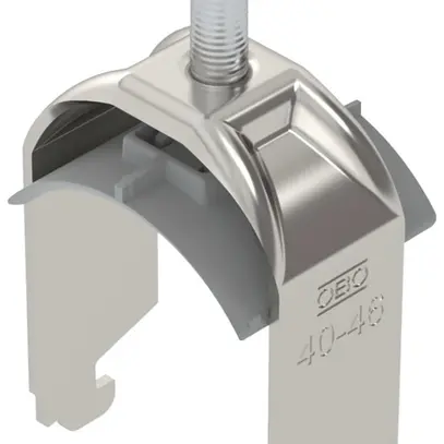 Fixation rapide BET 2056 pied à N matière synthétique 40…46mm 1×câble A2 1.4301 