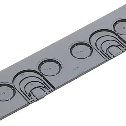 Cache R&M U-box 410 pleine passe-câble 4×M20-M25 gris 