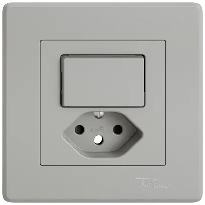 Kit di montaggio INC EDIZIO.liv SNAPFIX® p.combi.T13 c.1 tasto n.ill.shutter grc 